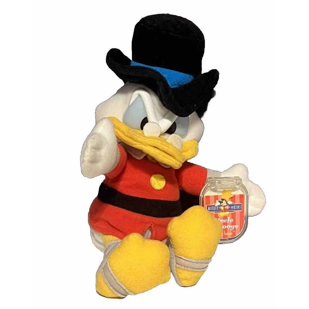 Vintage Disney Star Bean Plush Scrooge McDuck Mattel Red Stuffed Animal Rare New